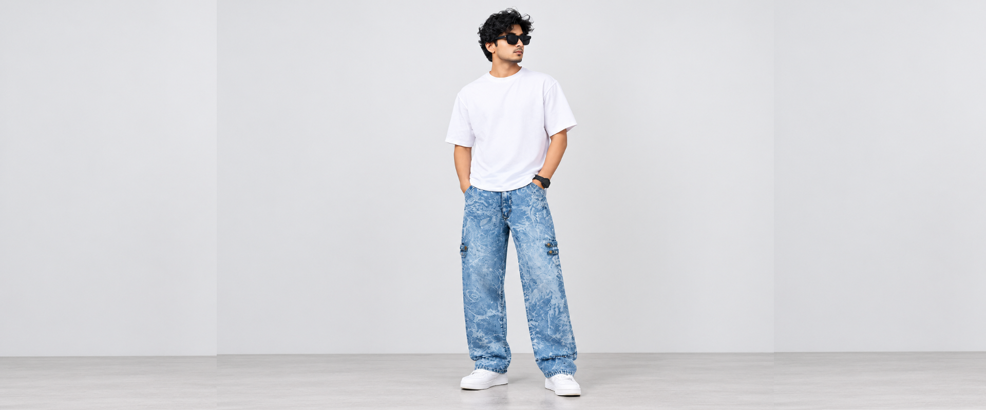 Men's Laser Baggy Jeans